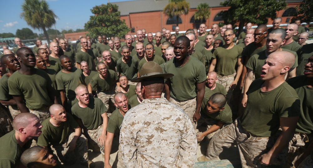 Photo Gallery: Marine recruits learn code of conduct, discipline on Parris Island