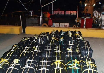 Coast Guard, federal law enforcement authorities seize 2,546 pounds of cocaine during at-sea drug interdiction in the Caribbean