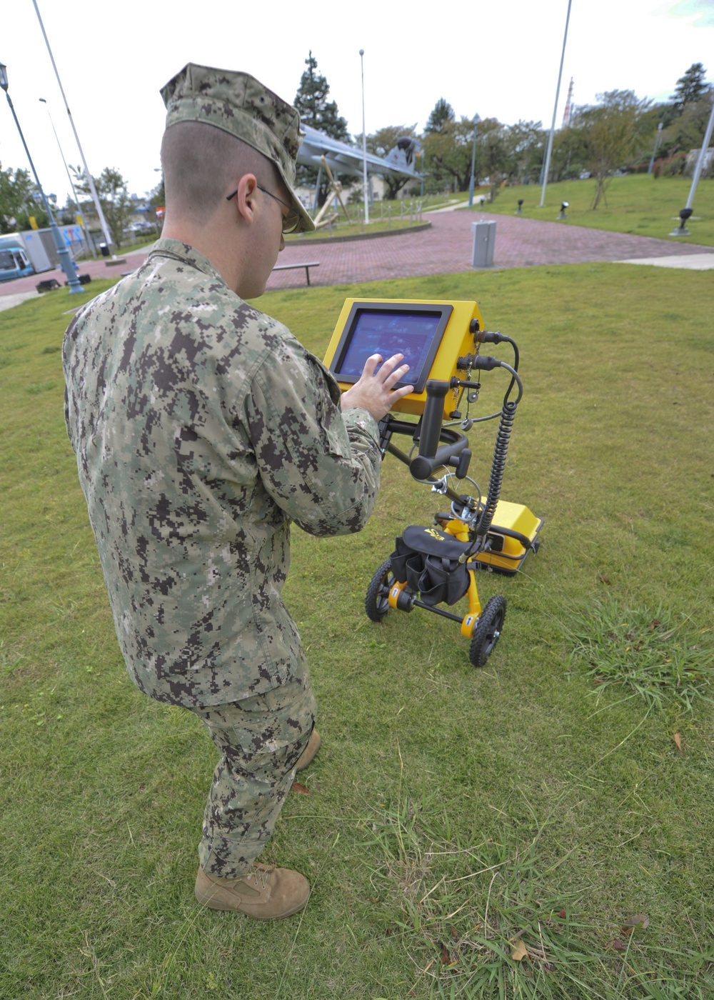 Ground-penetrating radar test