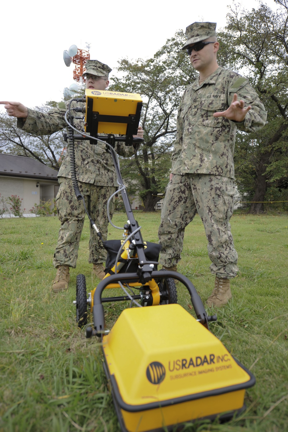 Ground-penetrating radar test