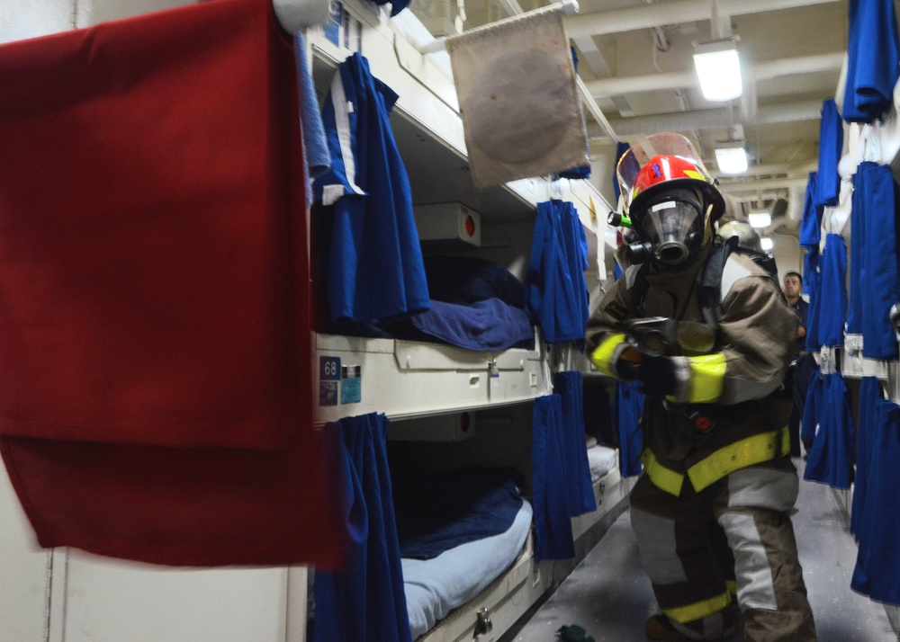 USS Frank Cable damage control drill