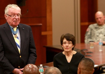 Vietnam Medal of Honor Recipient visits USCENTCOM, speaks to troops.