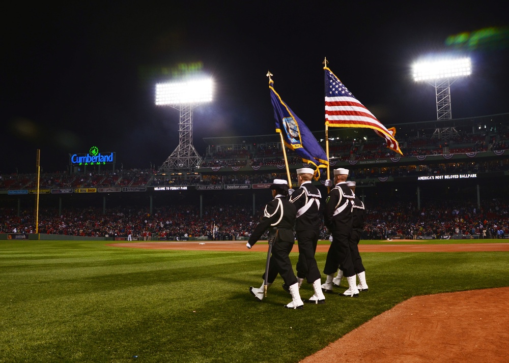 USS Constitution color guard at World Series