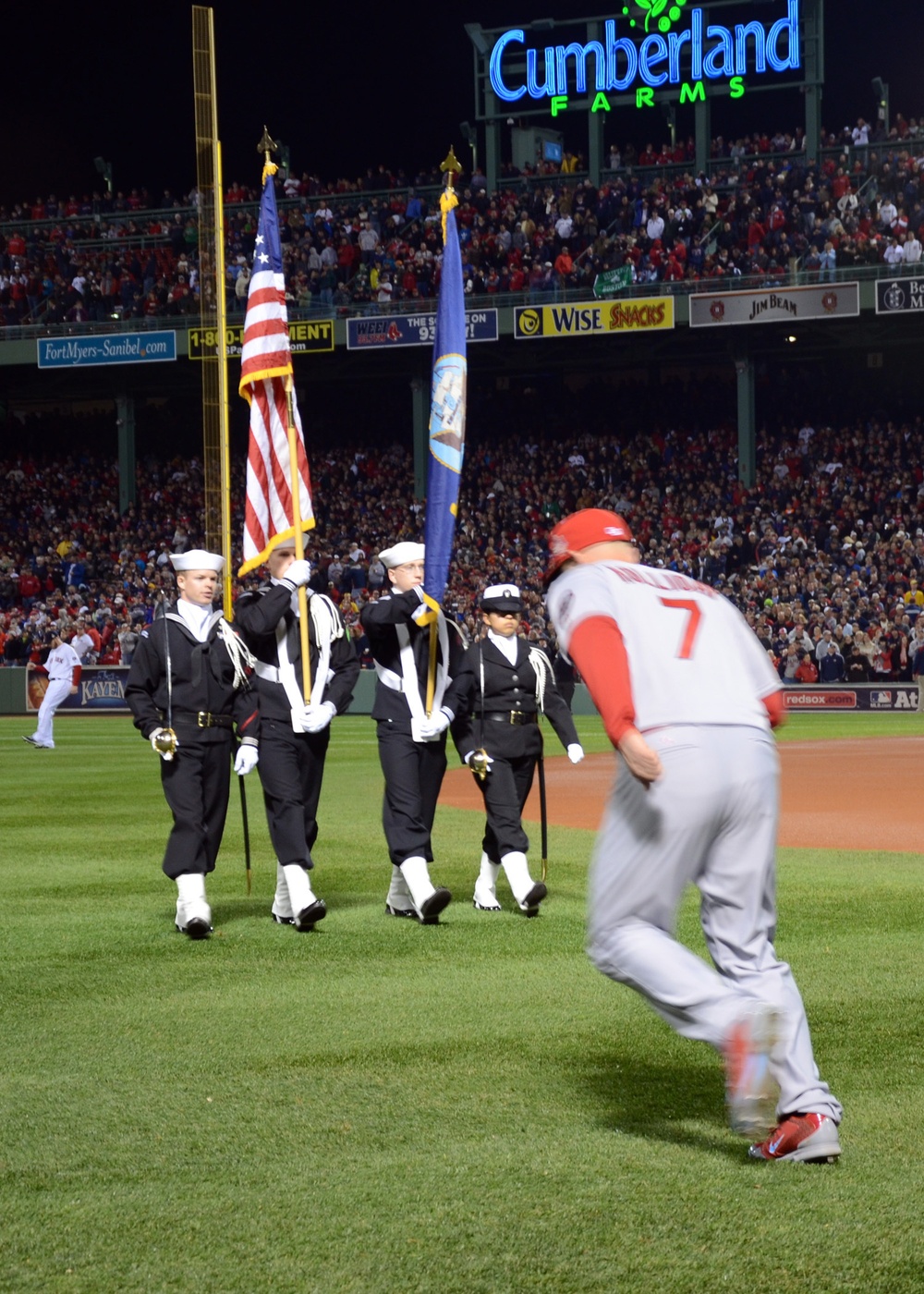 USS Constitution color guard at World Series
