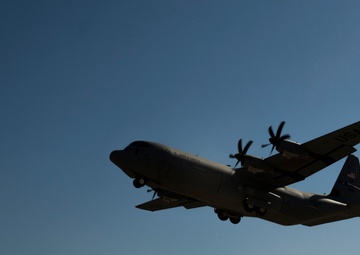 C-130J takes off