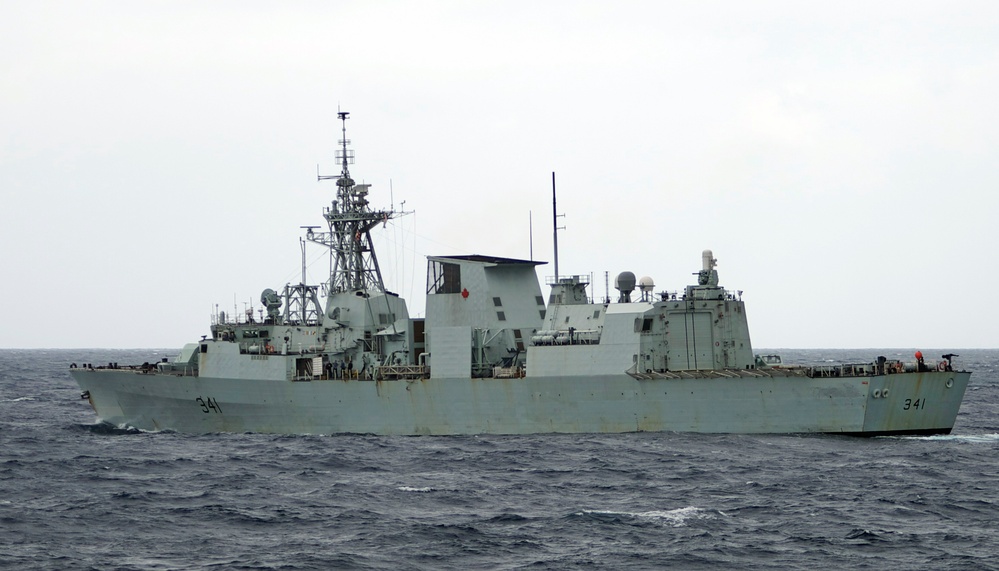 Task group exercise with Canadian navy