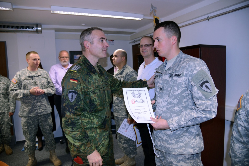 Schutzenschnur Badge ceremony