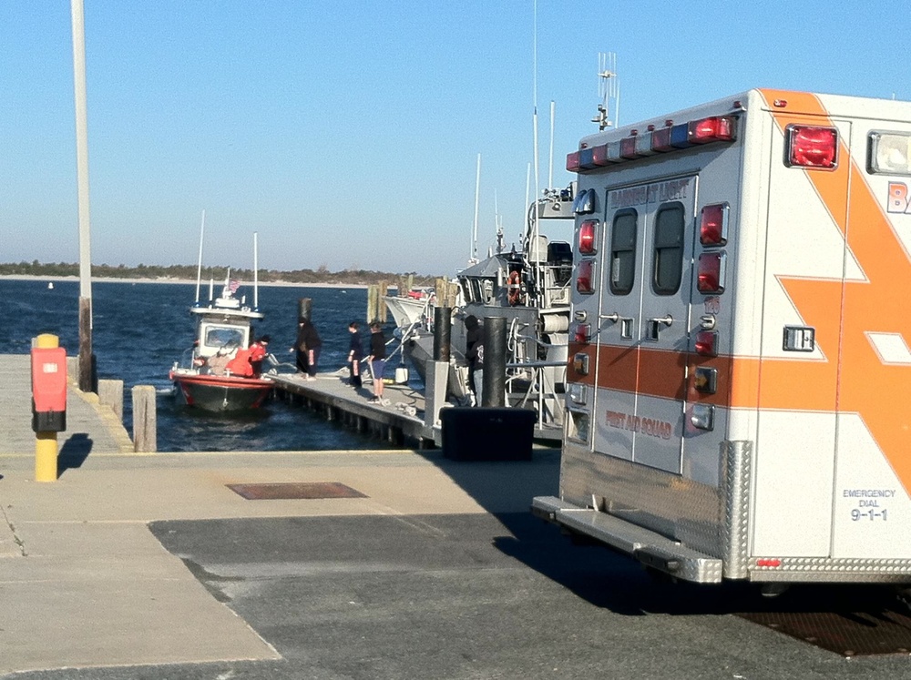 Coast Guard Station Barnegat Light medevacs head injury victim