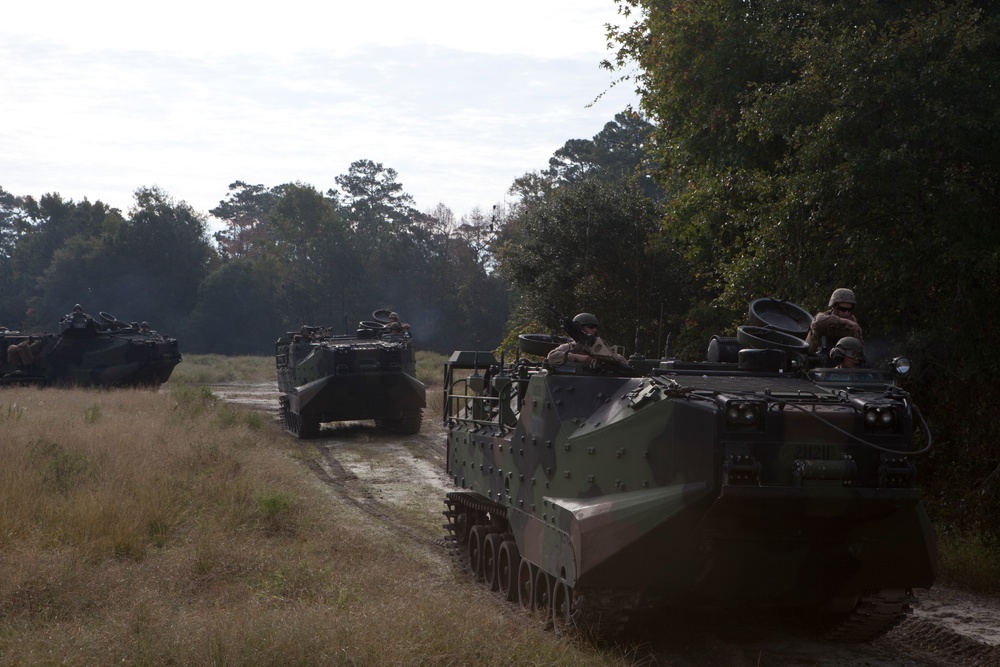 2nd Assault Amphibian Battalion Conducts a Field Exercise