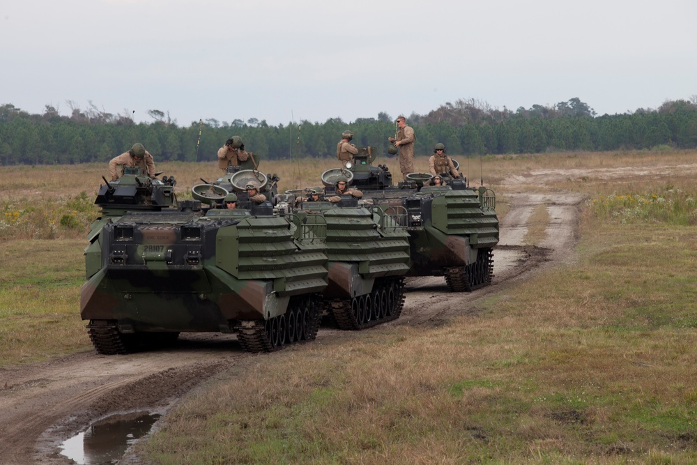 2nd Assault Amphibian Battalion Conducts a Field Exercise