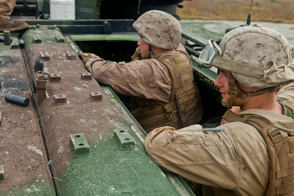 2nd Assault Amphibian Battalion Conducts a Field Exercise