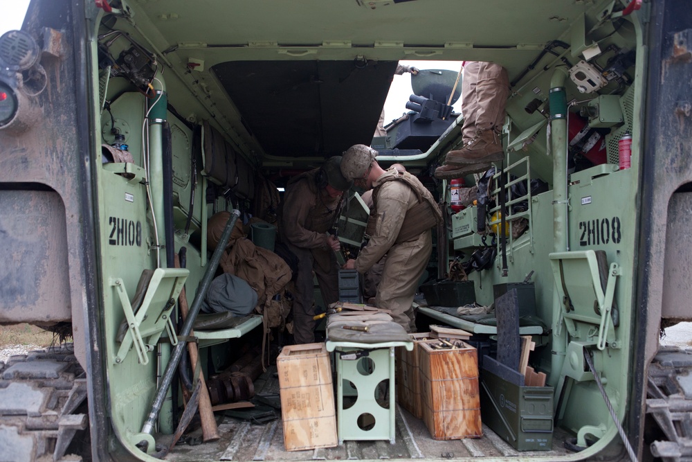 2nd Assault Amphibian Battalion Conducts a Field Exercise