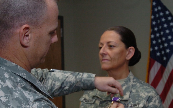 Fort Hood 'grandma' receives Purple Heart