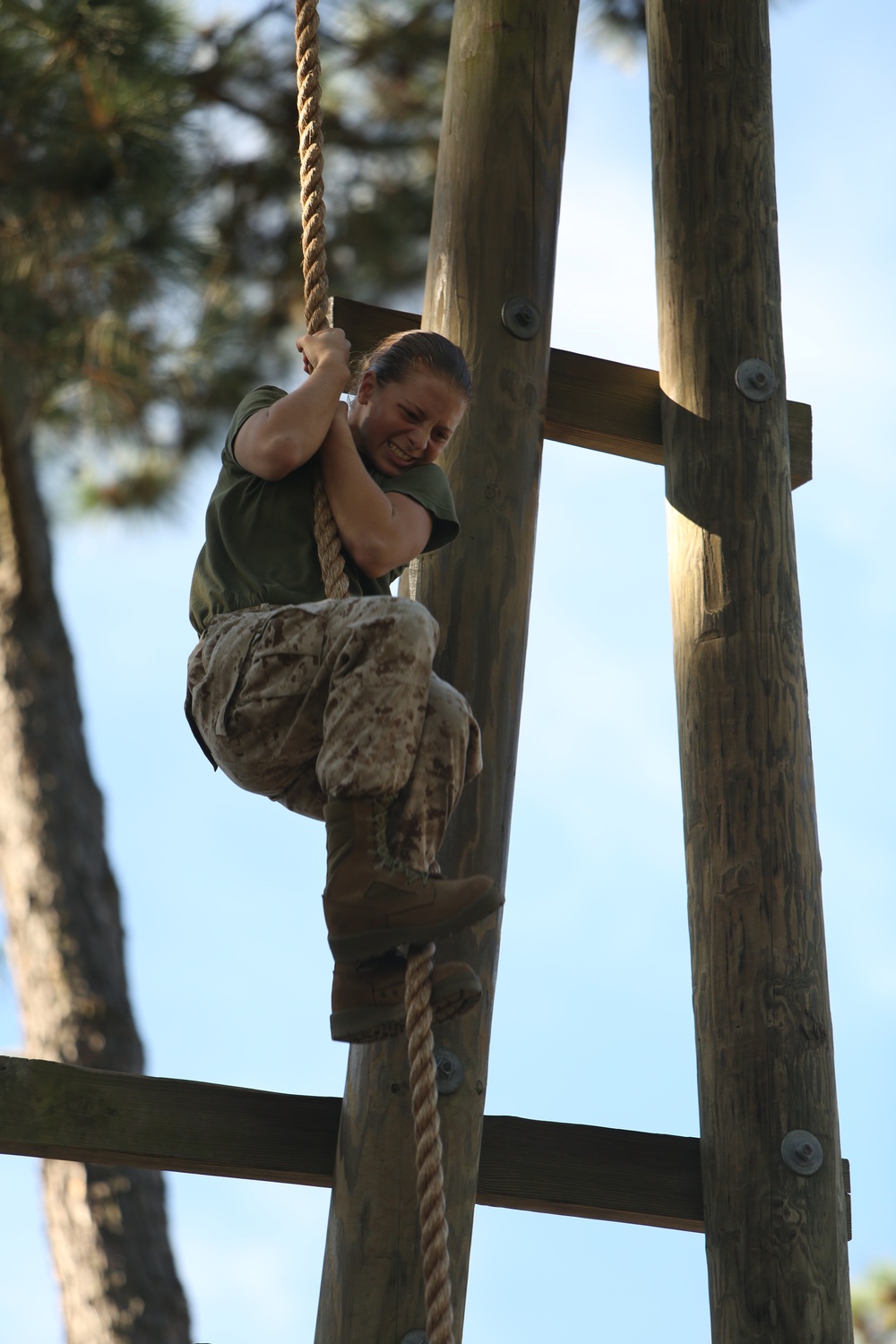 Photo Gallery: Marine recruits tackle Confidence Course on Parris Island