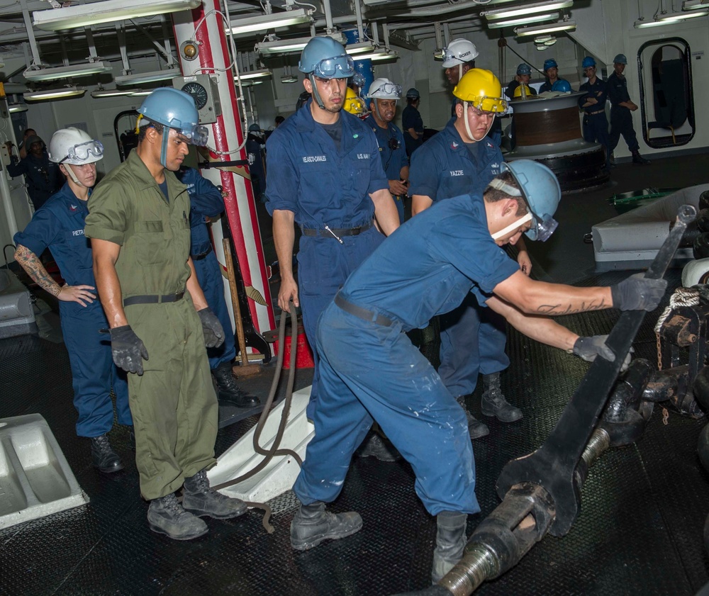 USS Boxer sea and anchor