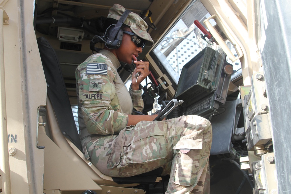 Signals NCO adjusts in Afghanistan