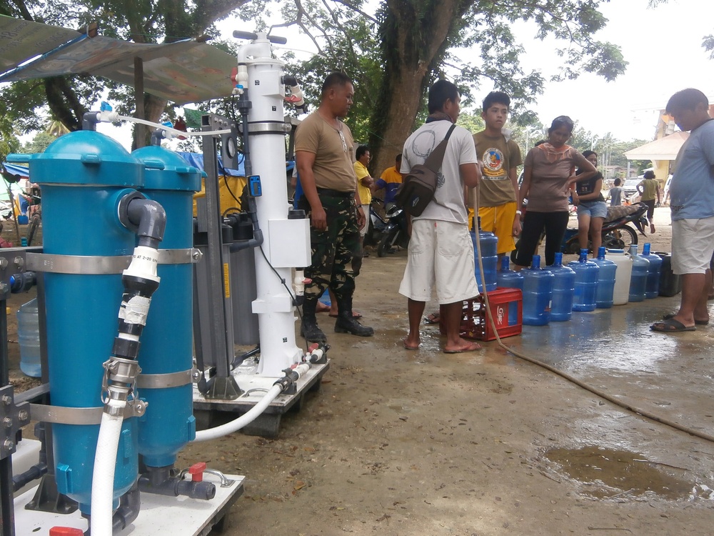 MarForPac water purification units assist earthquake relief efforts in the Philippines