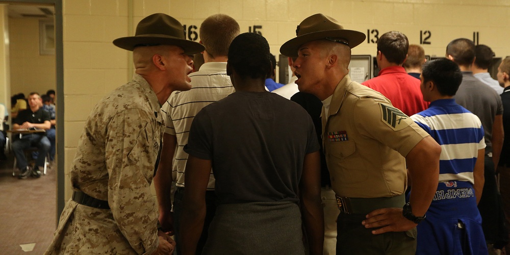 Photo Gallery: Marine recruits begin journey to title on Parris Island foot prints