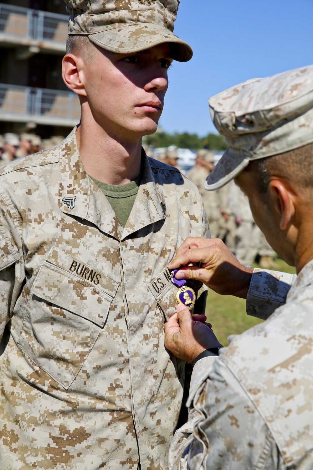2/2 Fox Co. awards Marines with Purple Heart