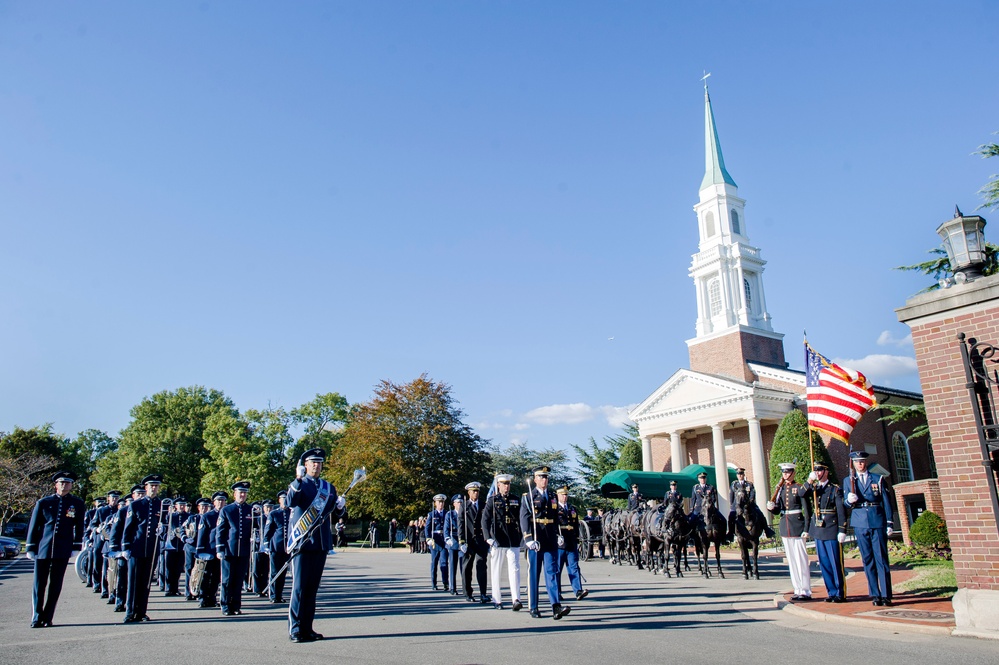 9th Chairman of the Joint Chiefs of Staff US Air Force Gen. David C. Jones funeral at Arlington National Cemetery