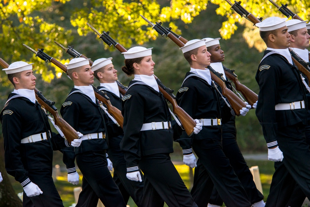 9th Chairman of the Joint Chiefs of Staff US Air Force Gen. David C. Jones funeral at Arlington National Cemetery