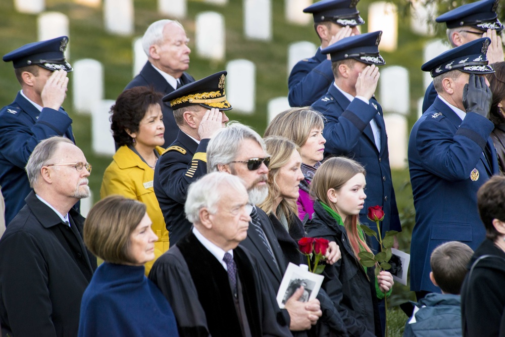 9th Chairman of the Joint Chiefs of Staff US Air Force Gen. David C. Jones funeral at Arlington National Cemetery