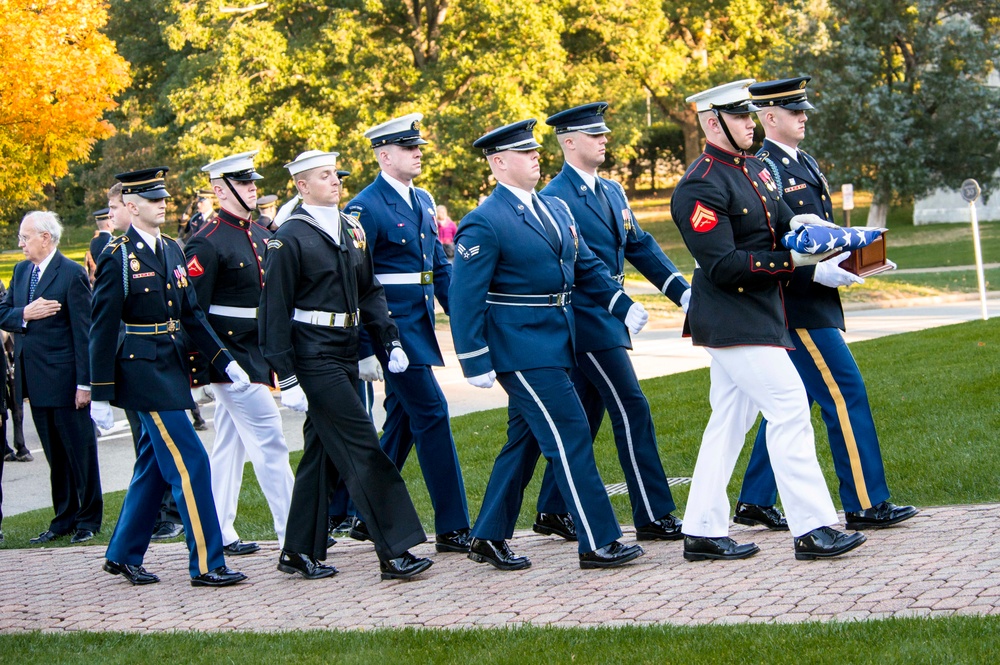 9th Chairman of the Joint Chiefs of Staff US Air Force Gen. David C. Jones funeral at Arlington National Cemetery