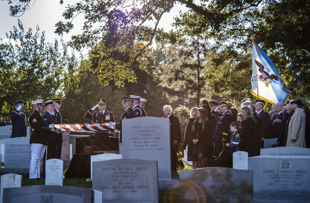 9th Chairman of the Joint Chiefs of Staff US Air Force Gen. David C. Jones funeral at Arlington National Cemetery