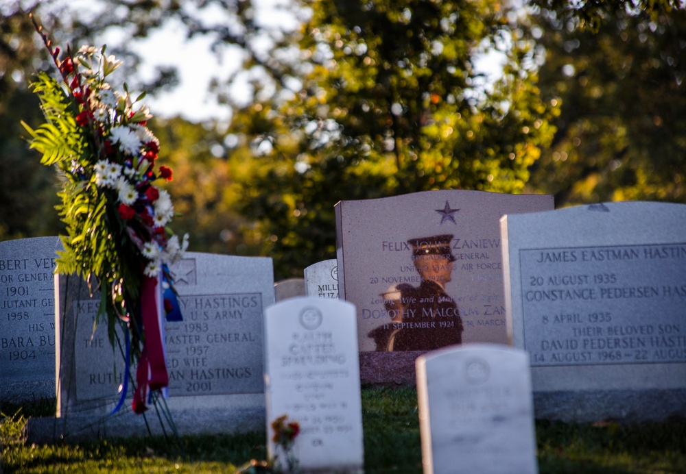 9th Chairman of the Joint Chiefs of Staff US Air Force Gen. David C. Jones funeral at Arlington National Cemetery