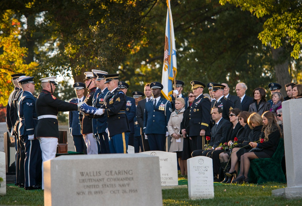 9th Chairman of the Joint Chiefs of Staff US Air Force Gen. David C. Jones funeral at Arlington National Cemetery