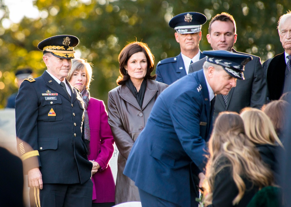 9th Chairman of the Joint Chiefs of Staff US Air Force Gen. David C. Jones funeral at Arlington National Cemetery