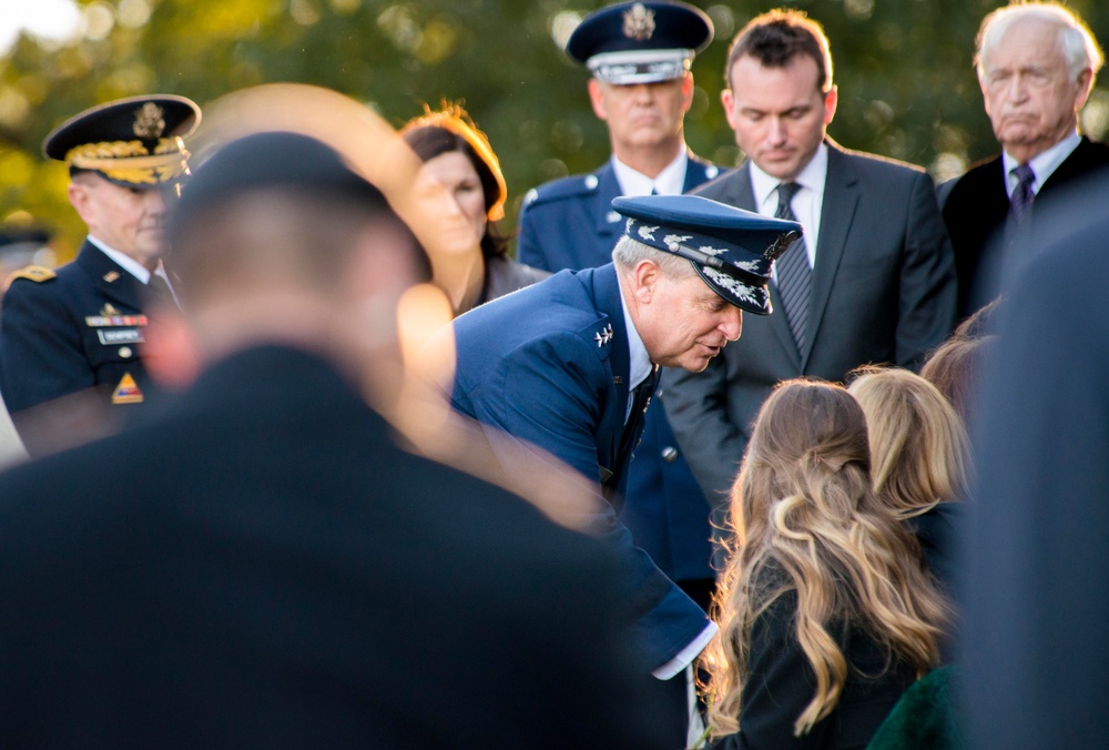 9th Chairman of the Joint Chiefs of Staff US Air Force Gen. David C. Jones funeral at Arlington National Cemetery