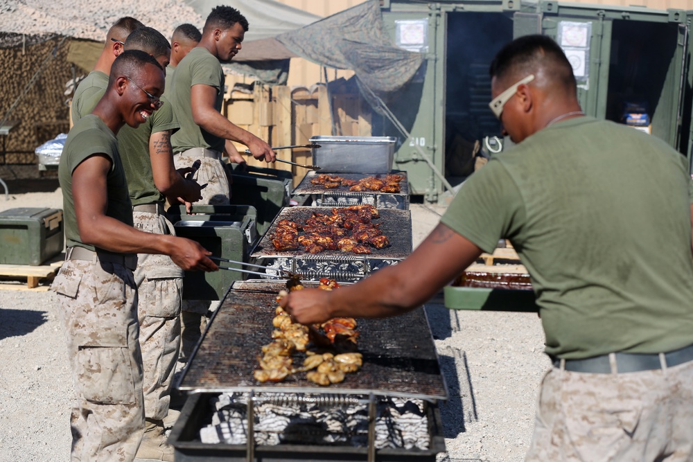 Marines feast during warriors’ meal