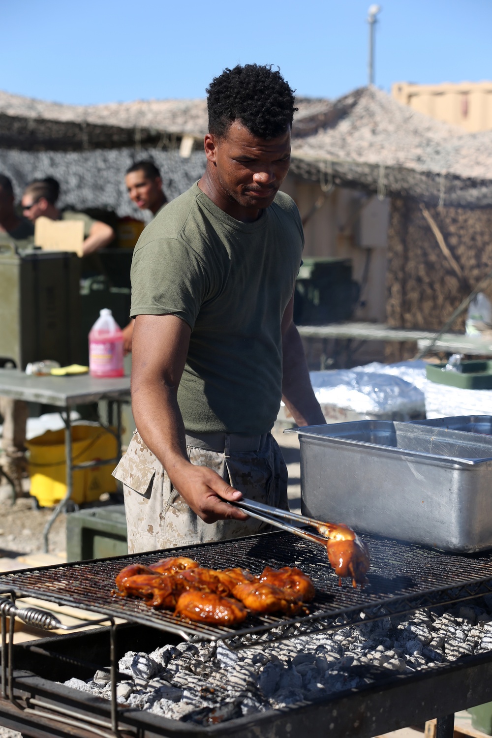 Marines feast during warriors’ meal