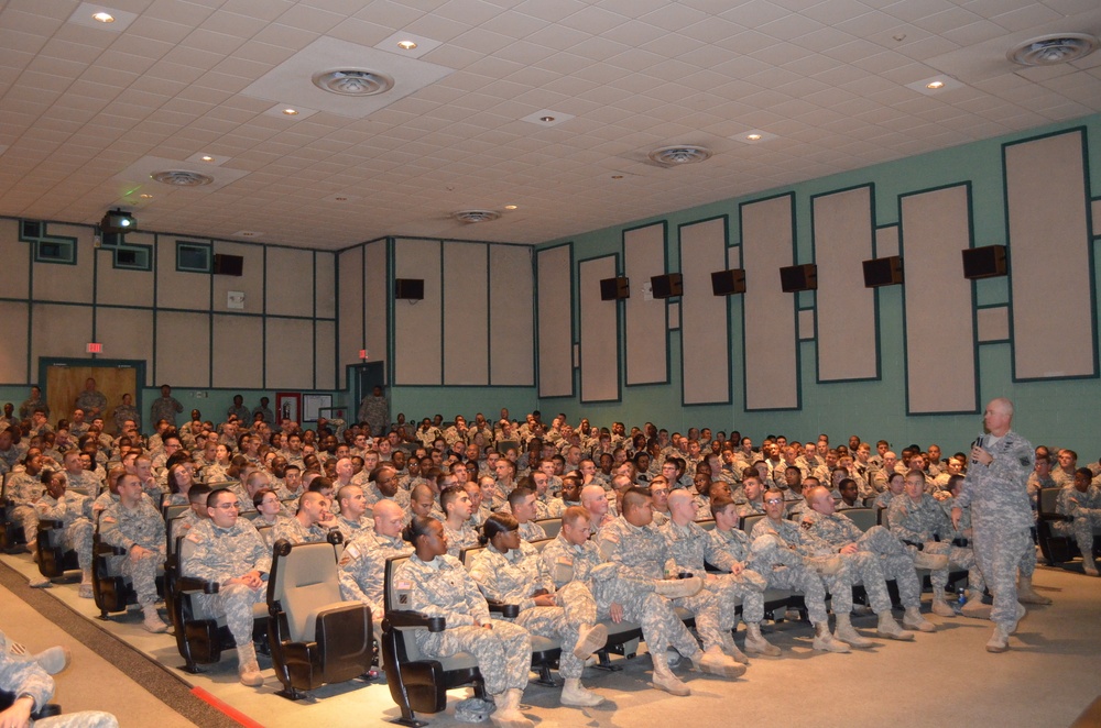 CAPE CSM speaks to Fort Stewart soldiers