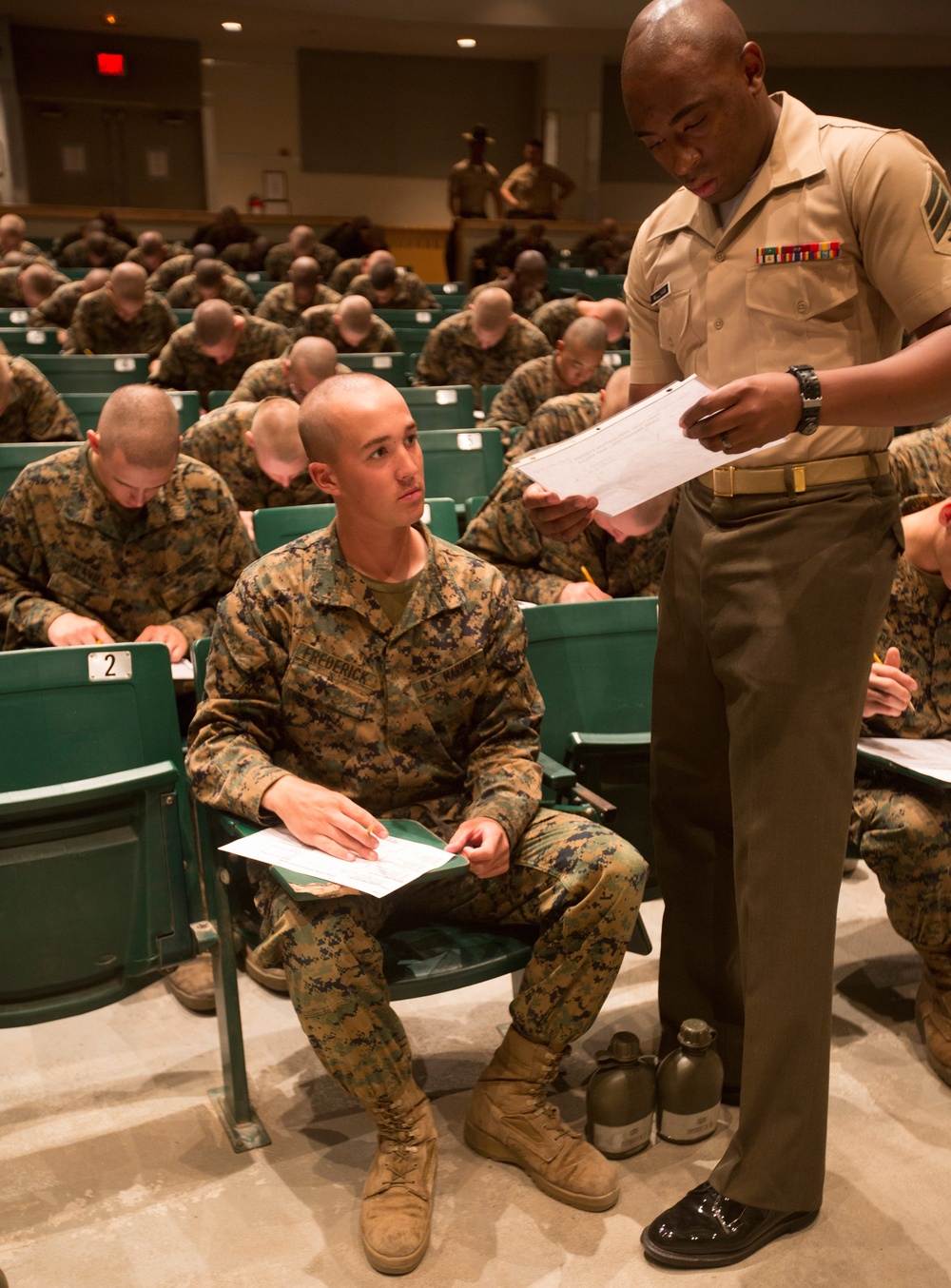 Photo Gallery: Marine recruits test basic military knowledge on Parris Island