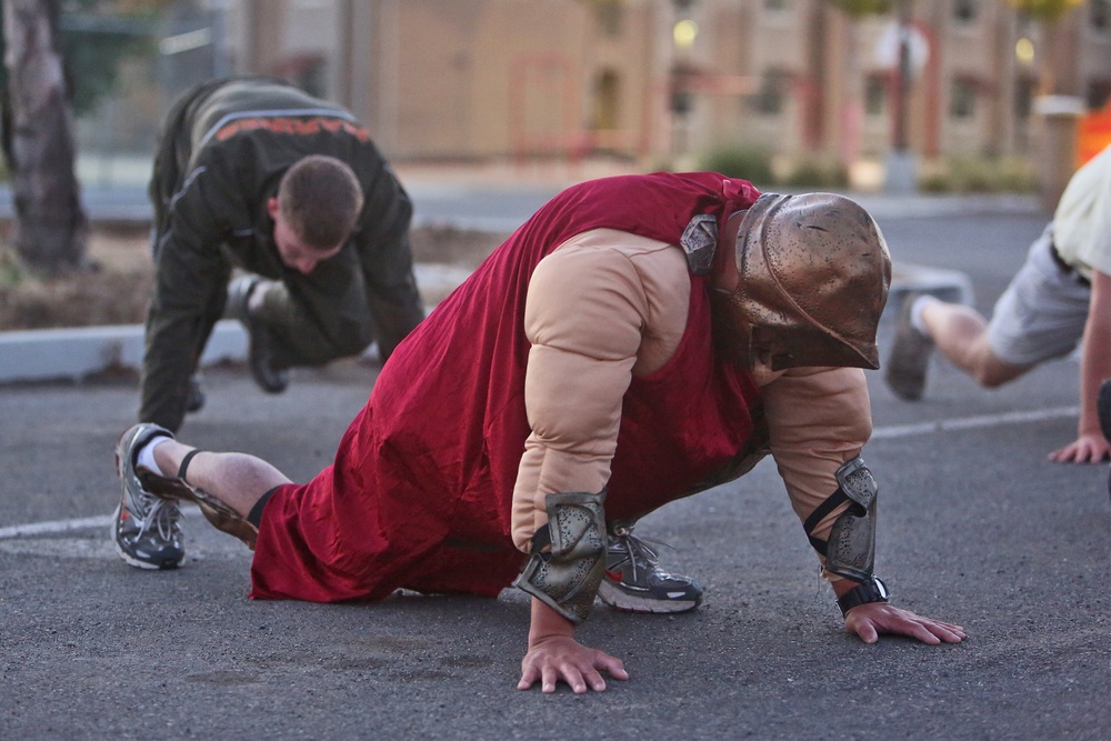 Of Spartans, Jedi and Marines: Halloween PT brings CLR-17 Marines together