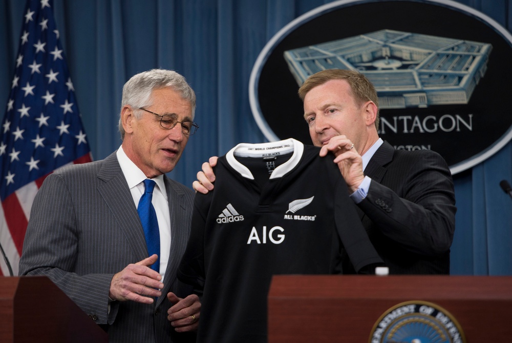 Joint press conference with New Zealand defense minister