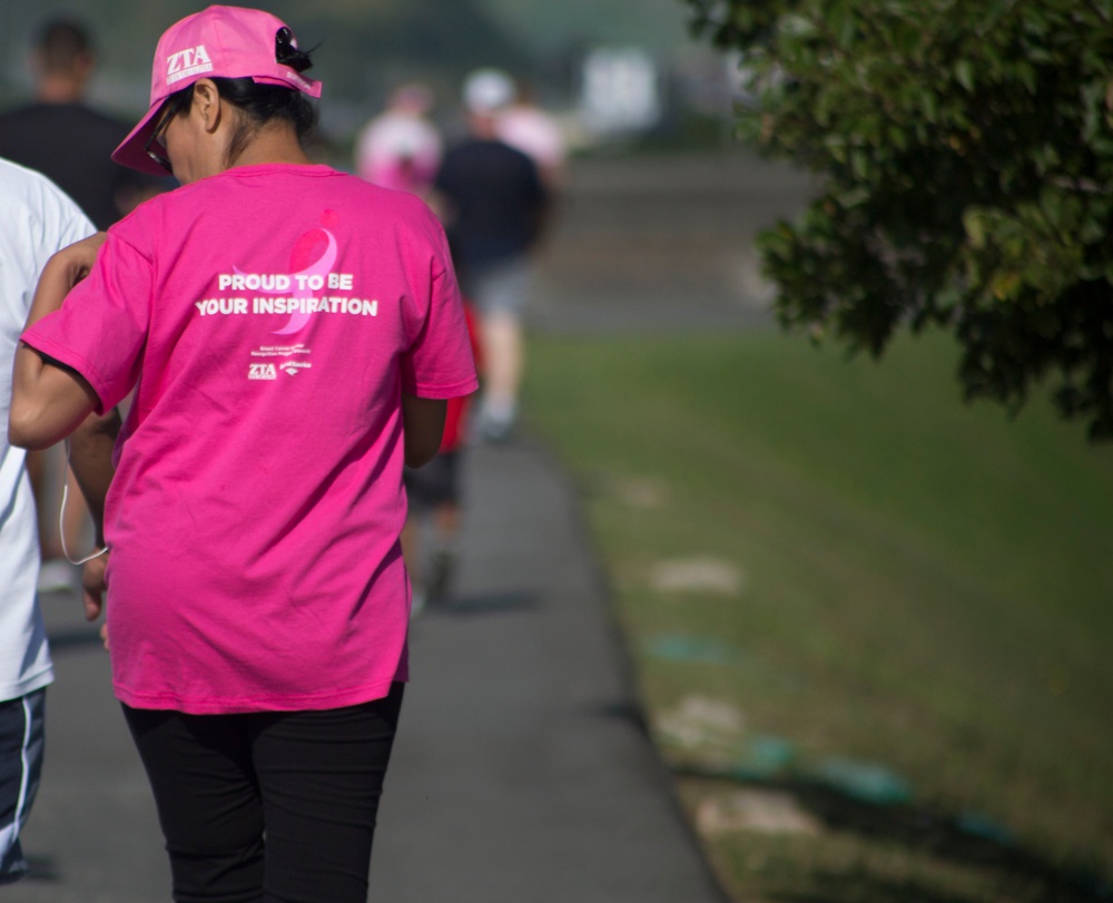 Survivor walks to raise breast cancer awareness