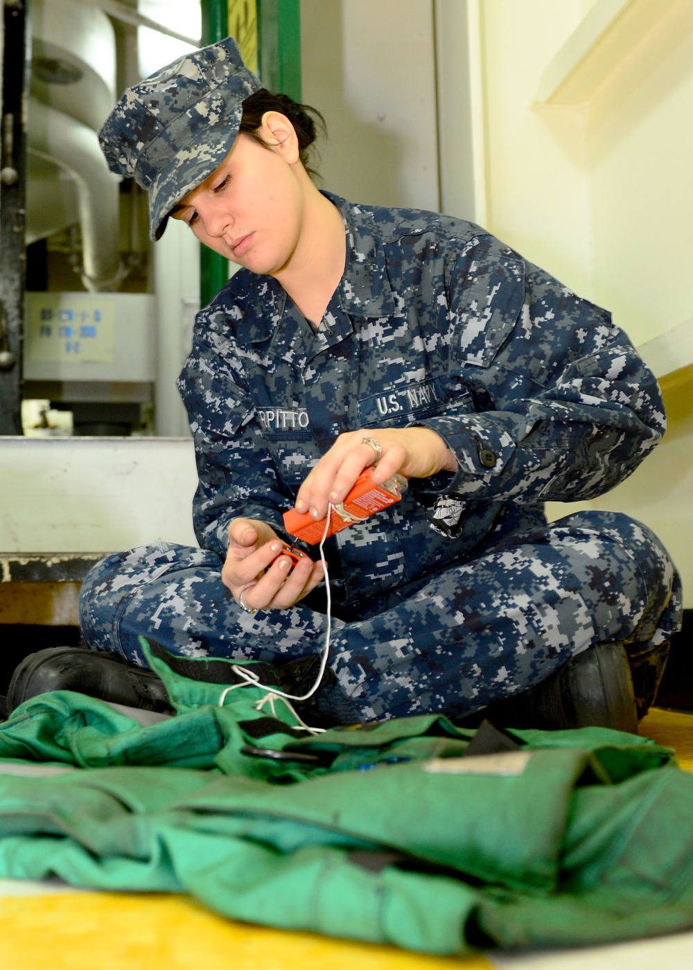 USS Ronald Reagan sailors at work
