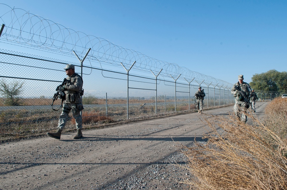 376 ESFS rapid response team on patrol