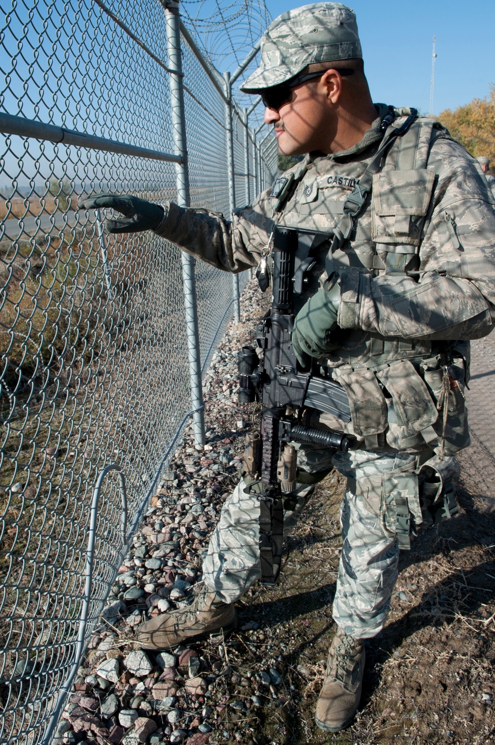 376 ESFS rapid response team on patrol