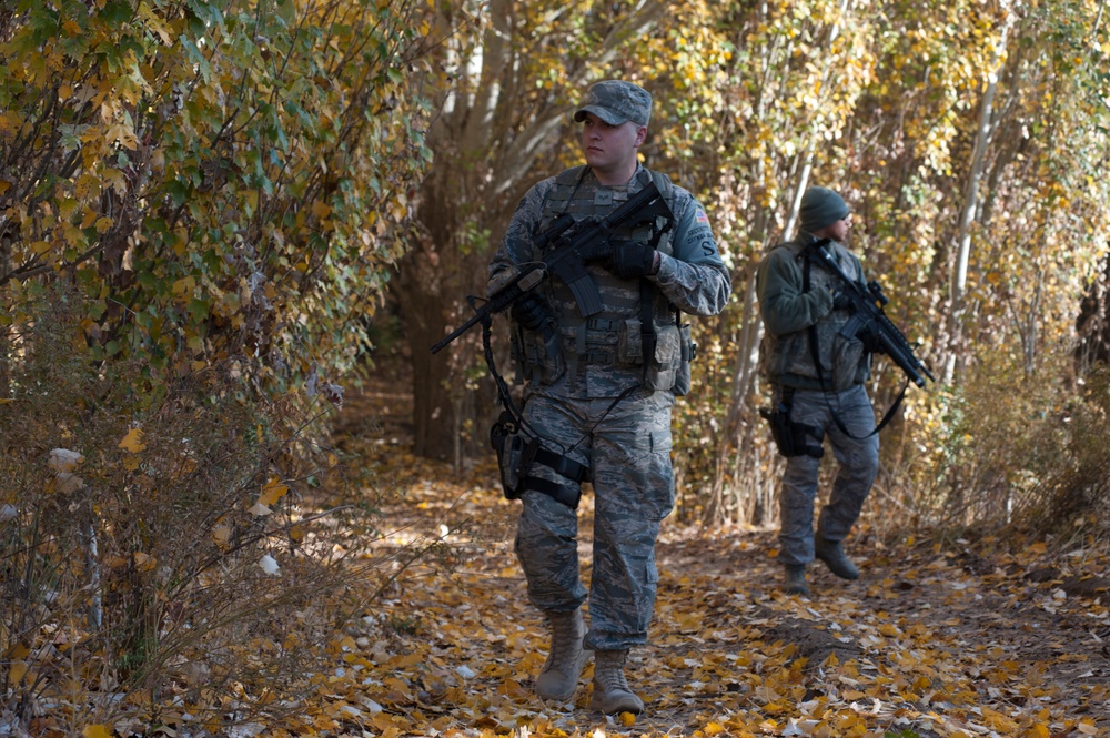 376 ESFS rapid response team on patrol