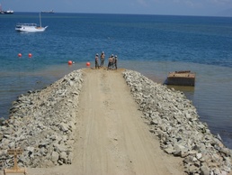 Timor-Leste breakwater construction