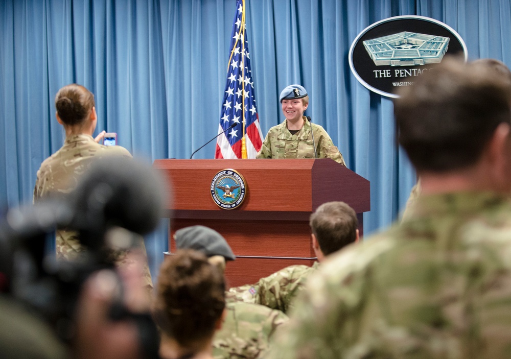 Allied Forces Foundation and wounded warriors from the UK, Denmark visit the Pentagon