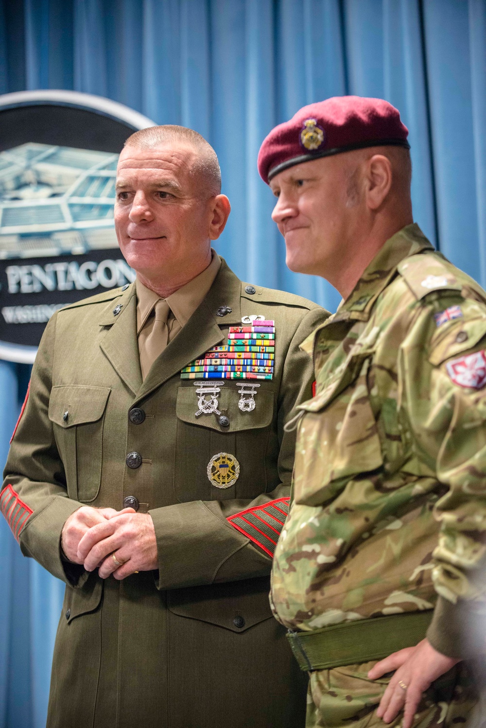 Allied Forces Foundation and wounded warriors from the UK, Denmark visit the Pentagon