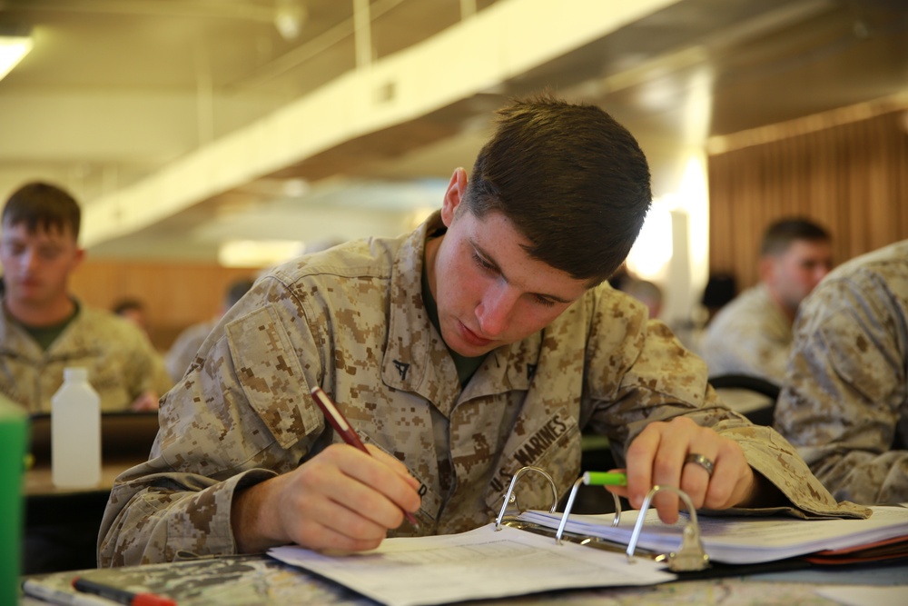 Mortarmen conduct fire direction control training