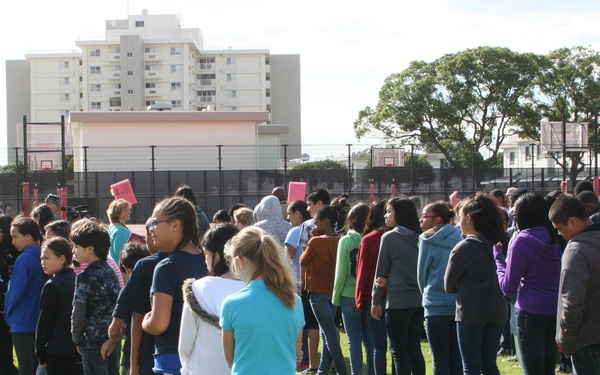 Fire department teaches fire safety to Yokosuka Middle School students