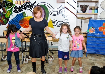 Blue Yonders entertain students