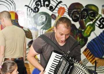 Blue Yonders entertain students